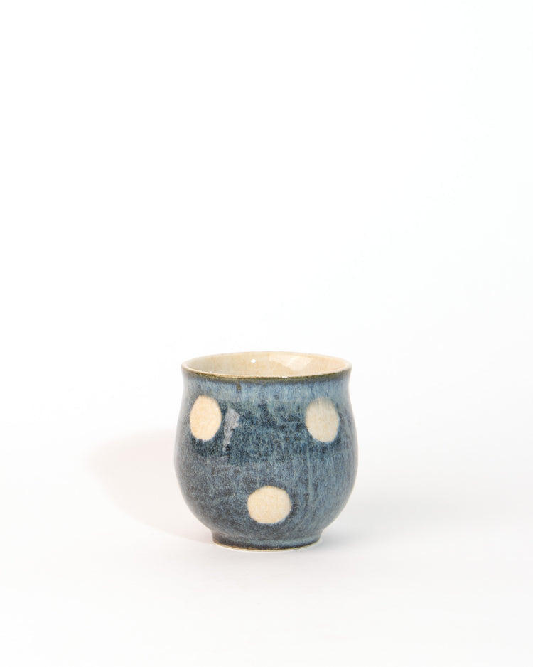 White Dots Blue Cup